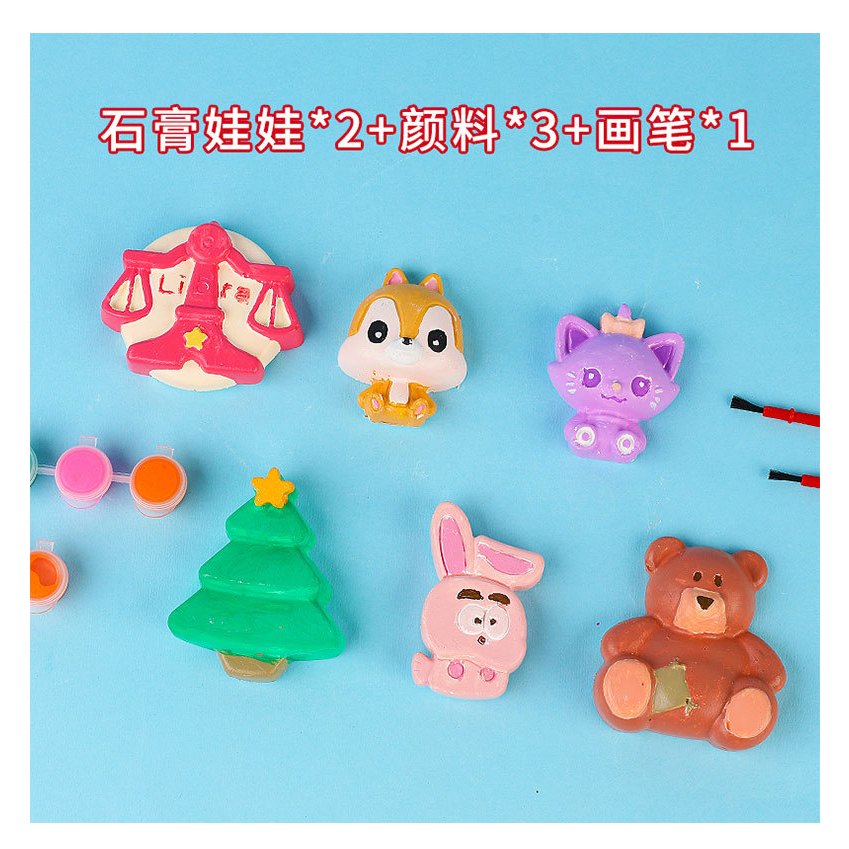 Tô Tượng Thạch Cao MIni Kèm Khay Màu Và Bút Vẽ ,Đồ Chơi Cho Bé, Đồ Chơi Mỹ Thuật E1461