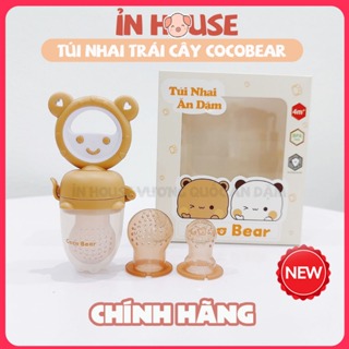 Túi nhai Coco Bear, túi nhai trái cây chống hóc cho bé ăn dặm