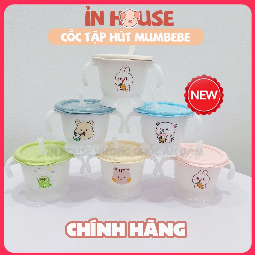 Cốc tập hút 3 giai đoạn Mumbebe hình voi/thỏ/ gấu đáng yêu
