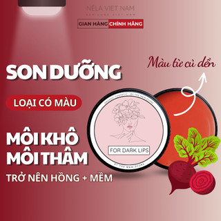 Son dưỡng môi có màu giảm thâm môi, kem làm hồng môi dưỡng ẩm handmade thiên nhiên