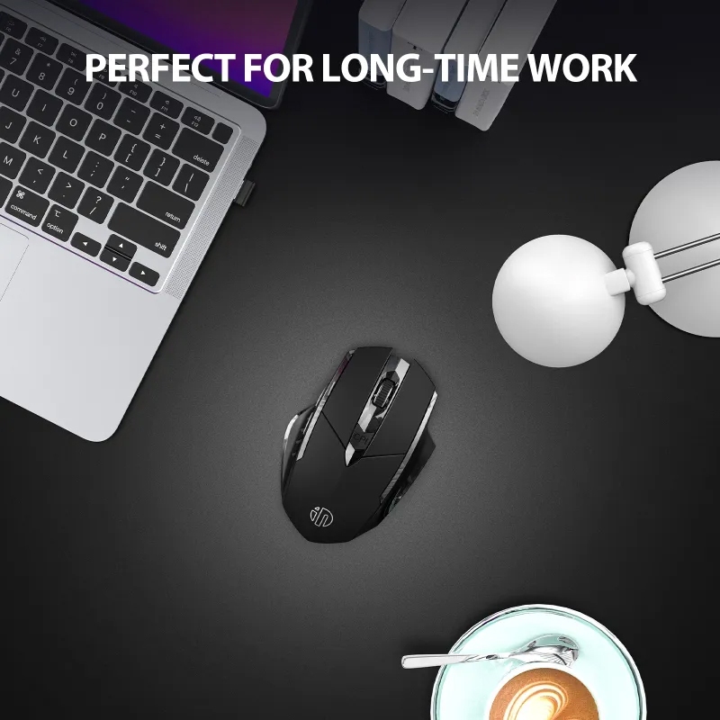 Chuột gaming không dây wireless INPHIC PM6 pin sạc siêu trâu - Silent click cực êm