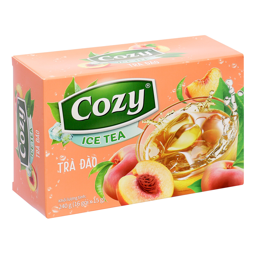 Trà Cozy Hòa tan - Trà Đào - 16 gói x15g