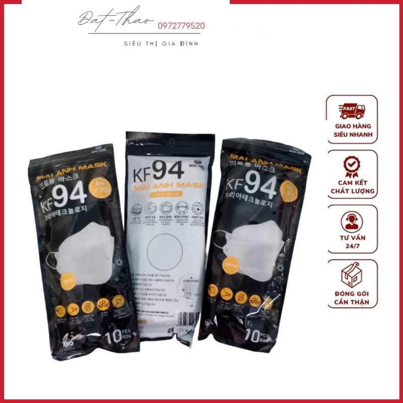 Khẩu Trang KF 94 Sun Mask /Mai Anh 4lớp 4D Kháng Khuẩn