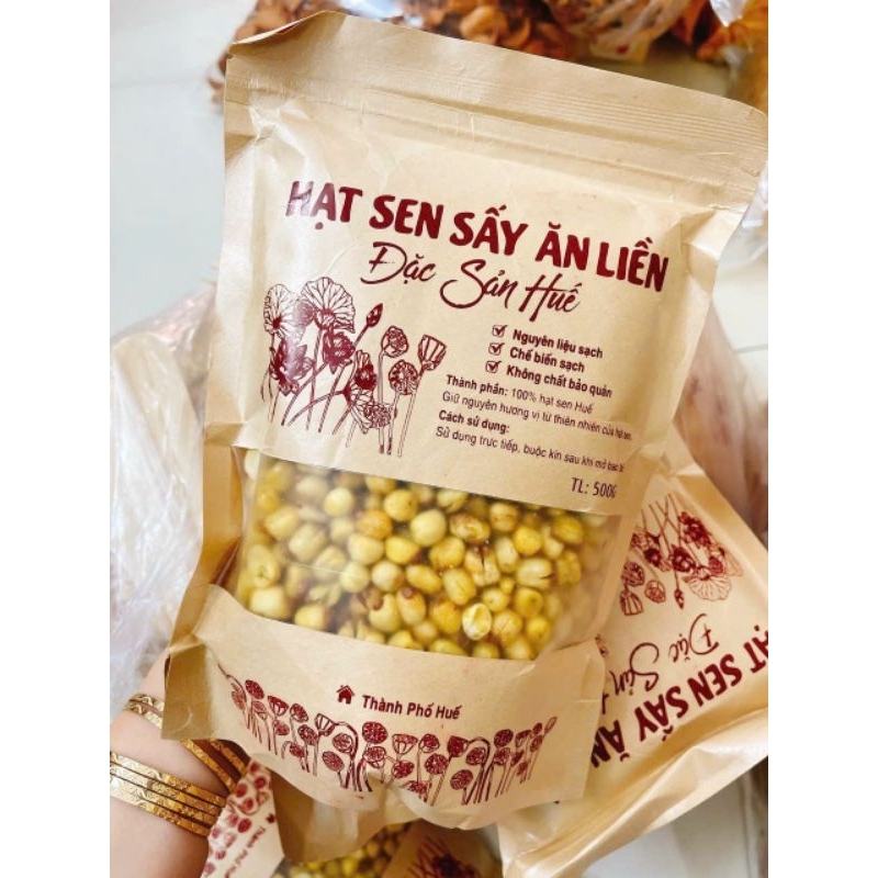 Hạt Sen Huế Sấy Giòn Bịch 500g