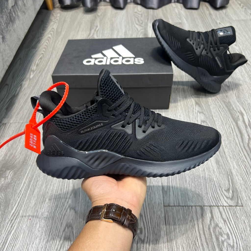 -Giày Thể Thao Alpha Bounce Full Đen - Tặng Tất
