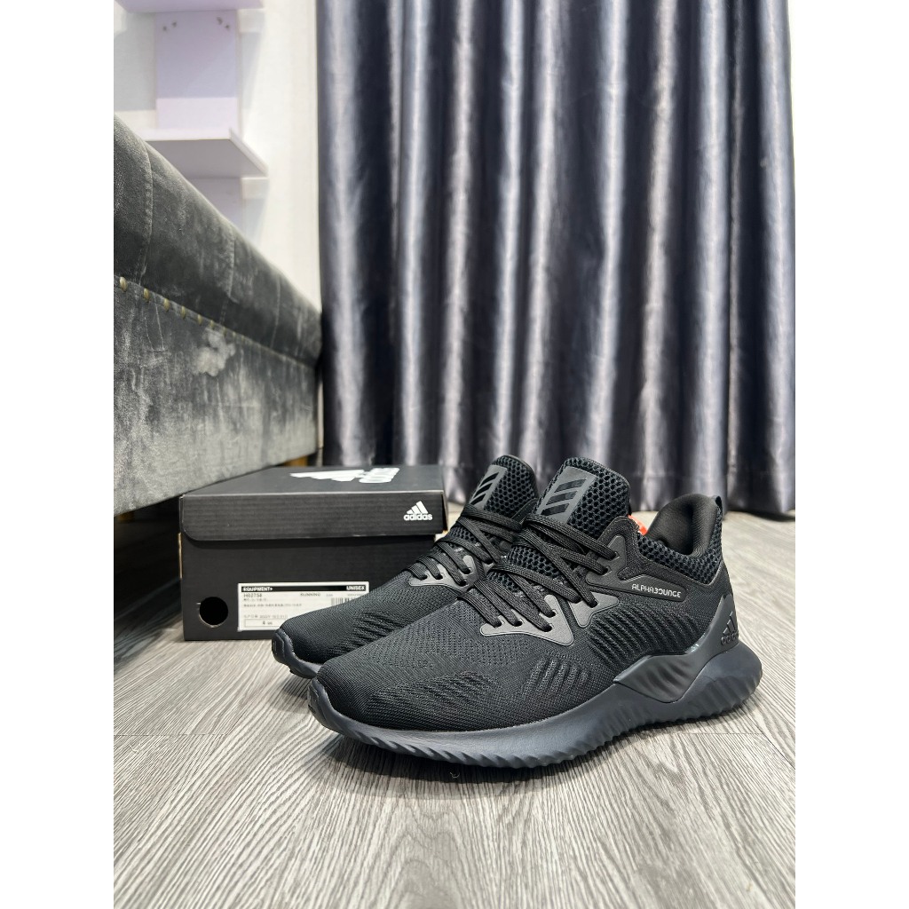 -Giày Thể Thao Alpha Bounce Full Đen - Tặng Tất