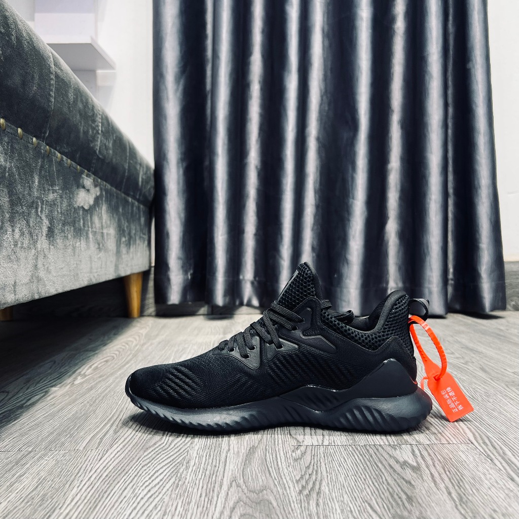-Giày Thể Thao Alpha Bounce Full Đen - Tặng Tất