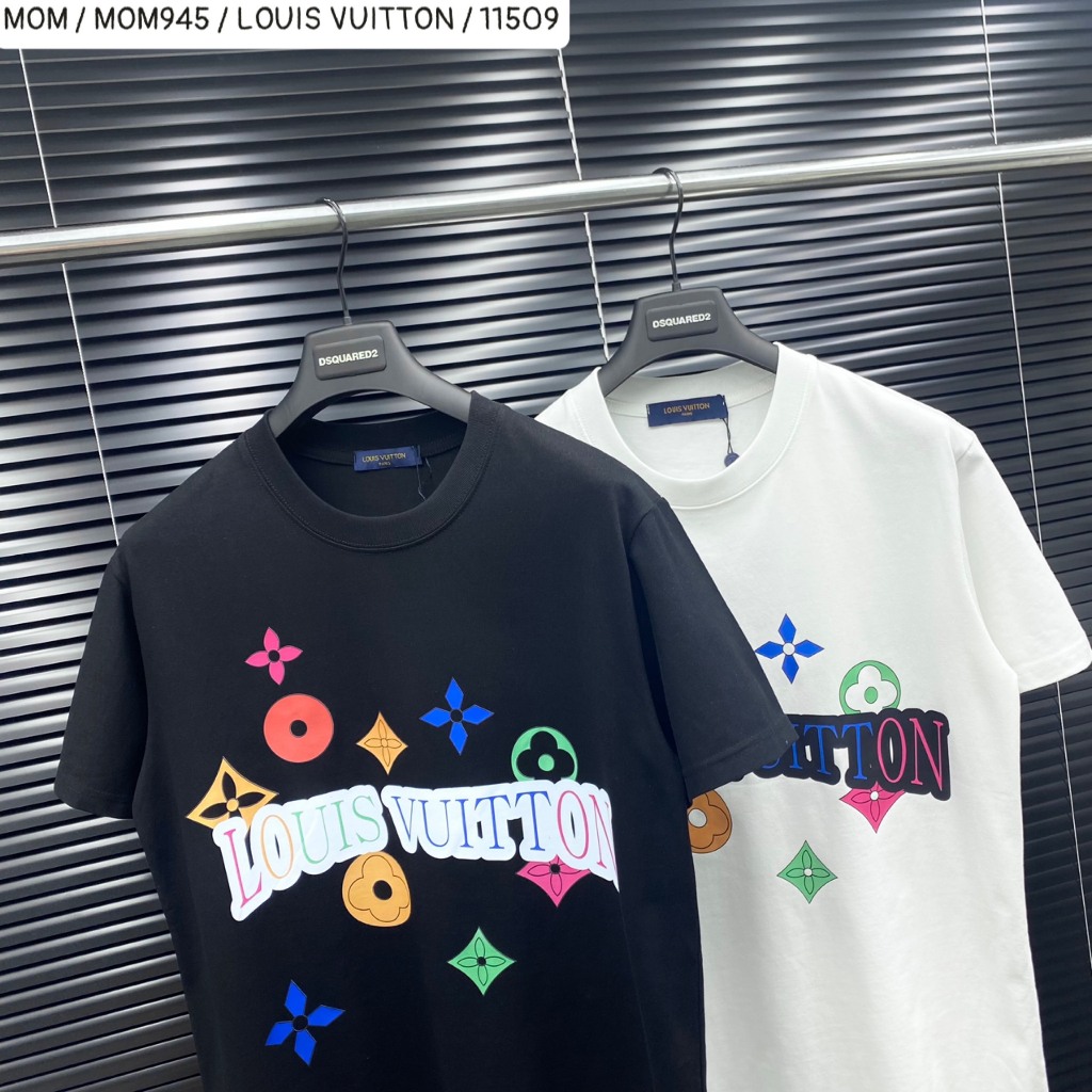 Áo thun nam nữ unisex họa tiết in cao cấp L.V màu mè nổi bật - áo phông cotton thấm hút mồ hôi