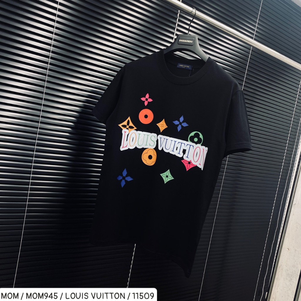 Áo thun nam nữ unisex họa tiết in cao cấp L.V màu mè nổi bật - áo phông cotton thấm hút mồ hôi