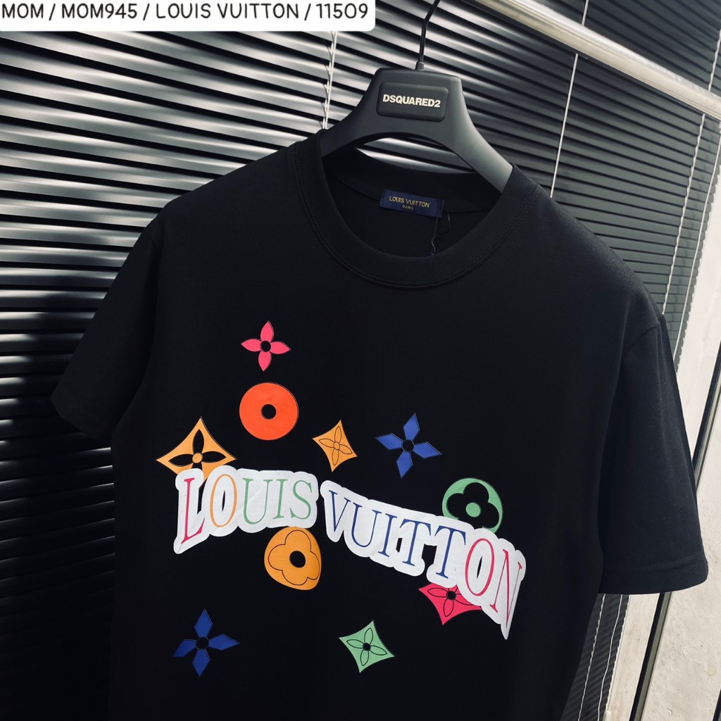 Áo thun nam nữ unisex họa tiết in cao cấp L.V màu mè nổi bật - áo phông cotton thấm hút mồ hôi