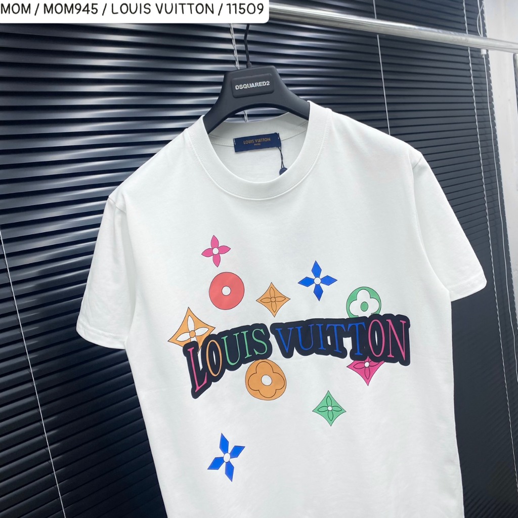 Áo thun nam nữ unisex họa tiết in cao cấp L.V màu mè nổi bật - áo phông cotton thấm hút mồ hôi
