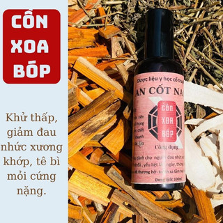 Cồn xoa bóp - đau nhức xương khớp - tê bì - thần kinh toạ- đau nhức cột sống thắt lưng