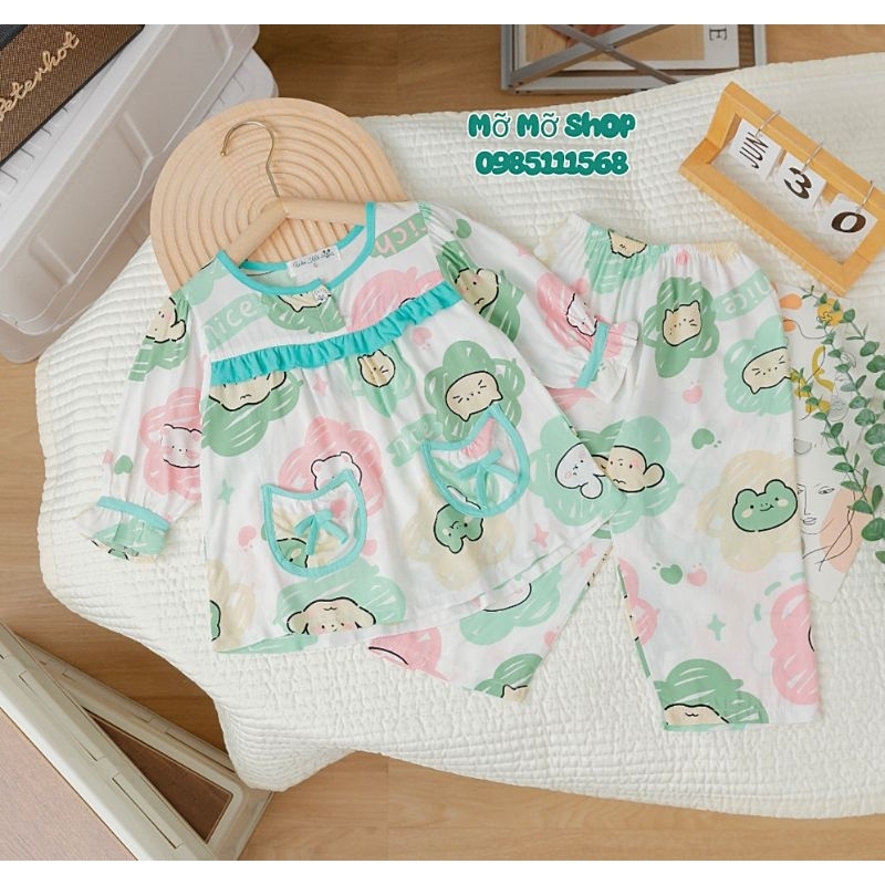 BỘ TOLE LANH TDQD Bé gái 2 túi cute từ 10 - 37kg