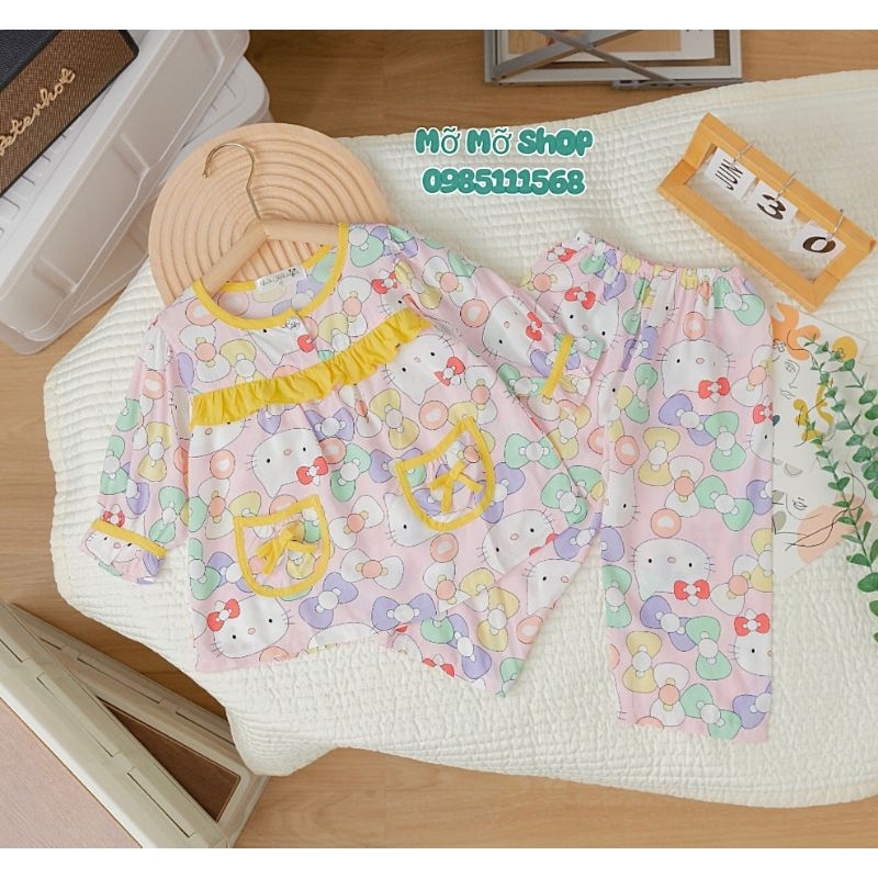 BỘ TOLE LANH TDQD Bé gái 2 túi cute từ 10 - 37kg