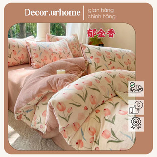 Nỉ nhung mịn| bộ chăn ga gối 4 món nỉ nhung mịn màng ấm áp