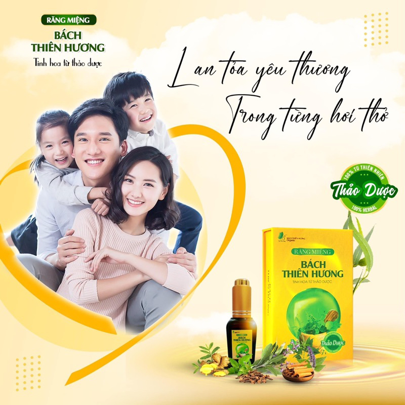 Tinh dầu răng miệng Bách Thiên Hương hỗ trợ làm giảm hôi miệng sâu răng nhiệt miệng viêm nướu viêm lợi G24