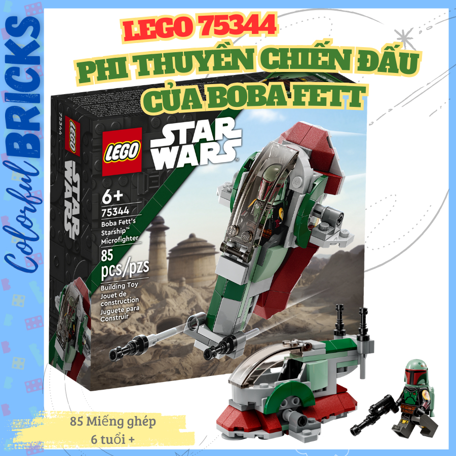 Lego 75344 - Phi thuyền chiến đấu của Boba Fett - Microfighter - Lego Star wars chính hãng