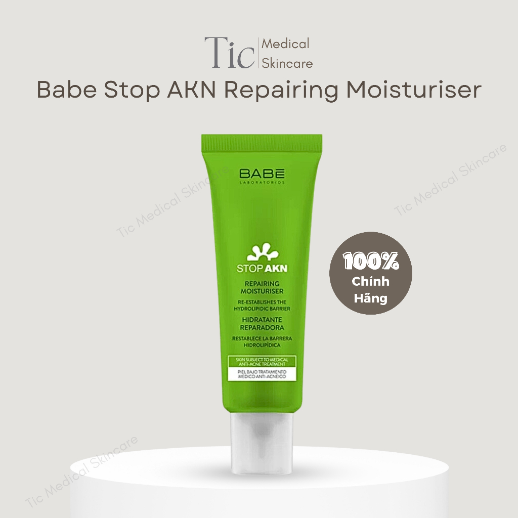 Kem Phục Hồi Cho Làn Da Mụn BABÉ STOP AKN Repairing Moisturiser 50ml - Tic Medicla Skincare