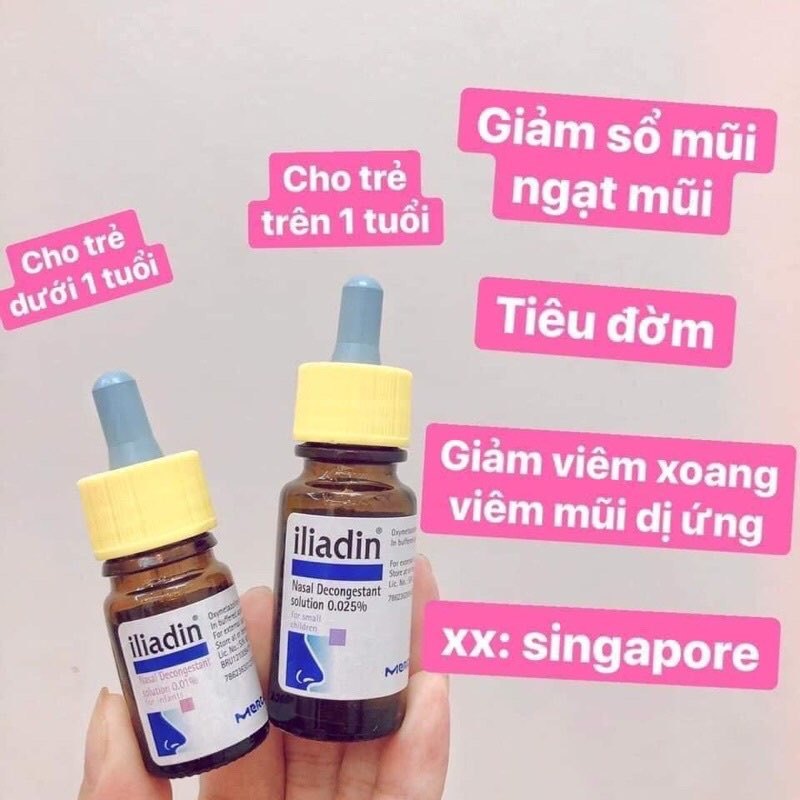 Nhỏ mũi thần thánh Iliadin dành cho bé từ sơ sinh