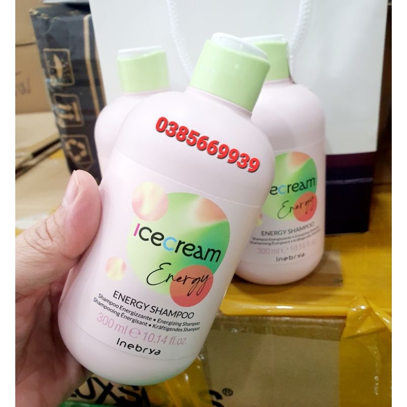 Dầu gội chống rụng tóc Inebrya Ice Cream Energy - Anti Hair Loss 300ml