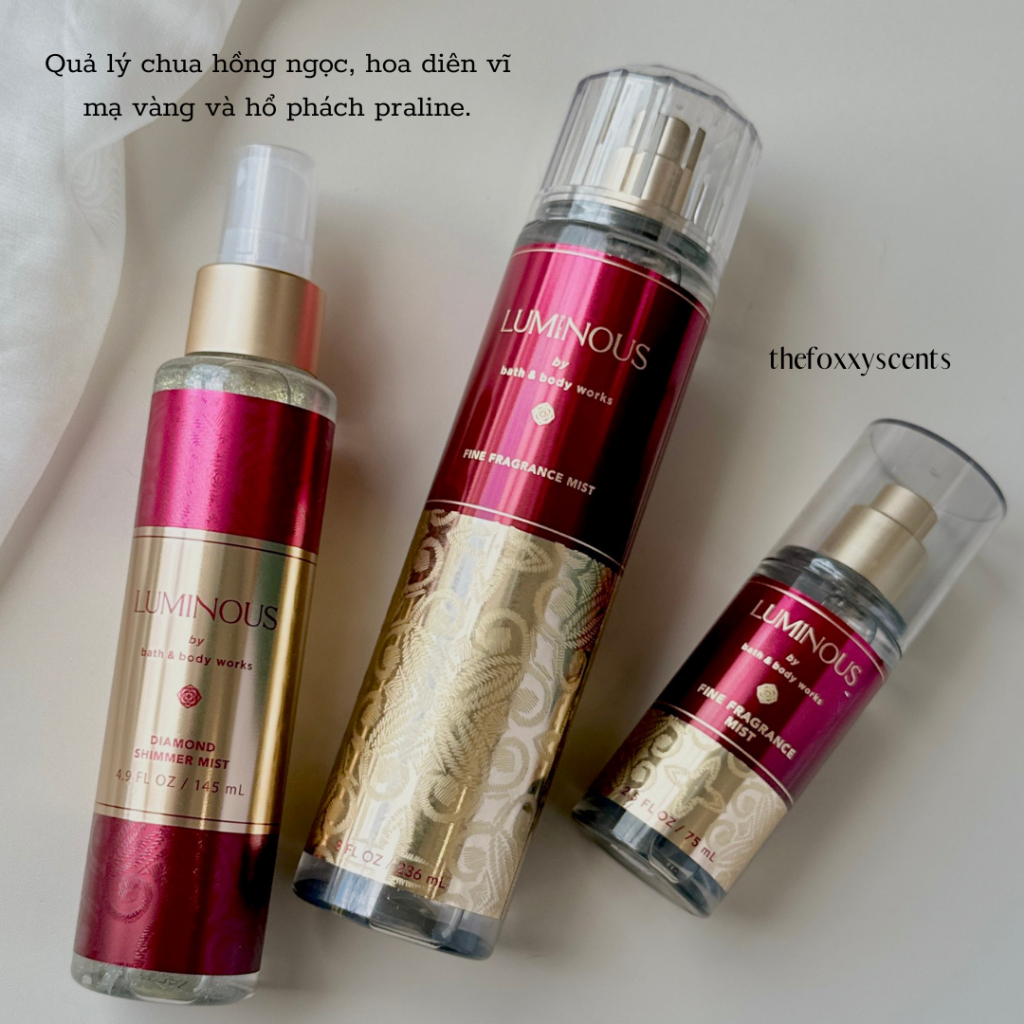 [US ONLY] LUMINOUS Body Mist (Xịt thơm) Chiết 30ML & Full Size