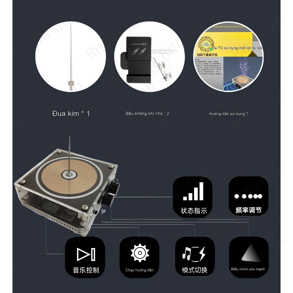 Sét âm nhạc nhân tạo Cuộn dây Tesla có thể chạm vào sét và kéo dài 10 cm
