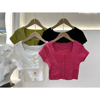 ÁO LEN CROPTOP CỔ U