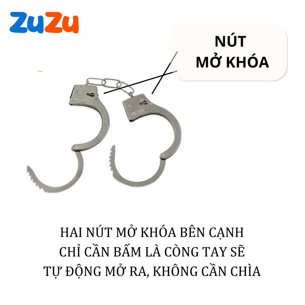 Vòng Tay Đôi Thép Vòng Tay Cặp Kim Loại Còng Số 8 Hóa Trang Diễn Kịch