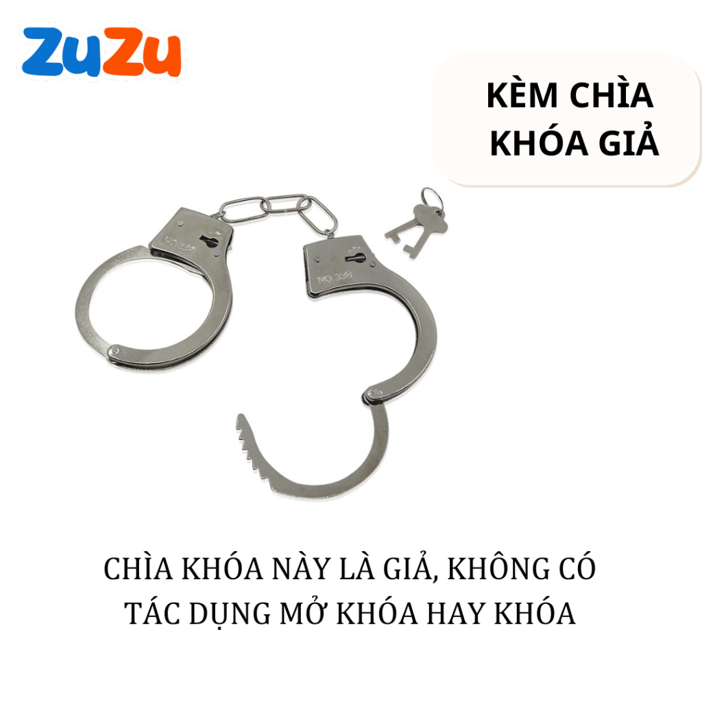 Vòng Tay Đôi Thép Vòng Tay Cặp Kim Loại Còng Số 8 Hóa Trang Diễn Kịch