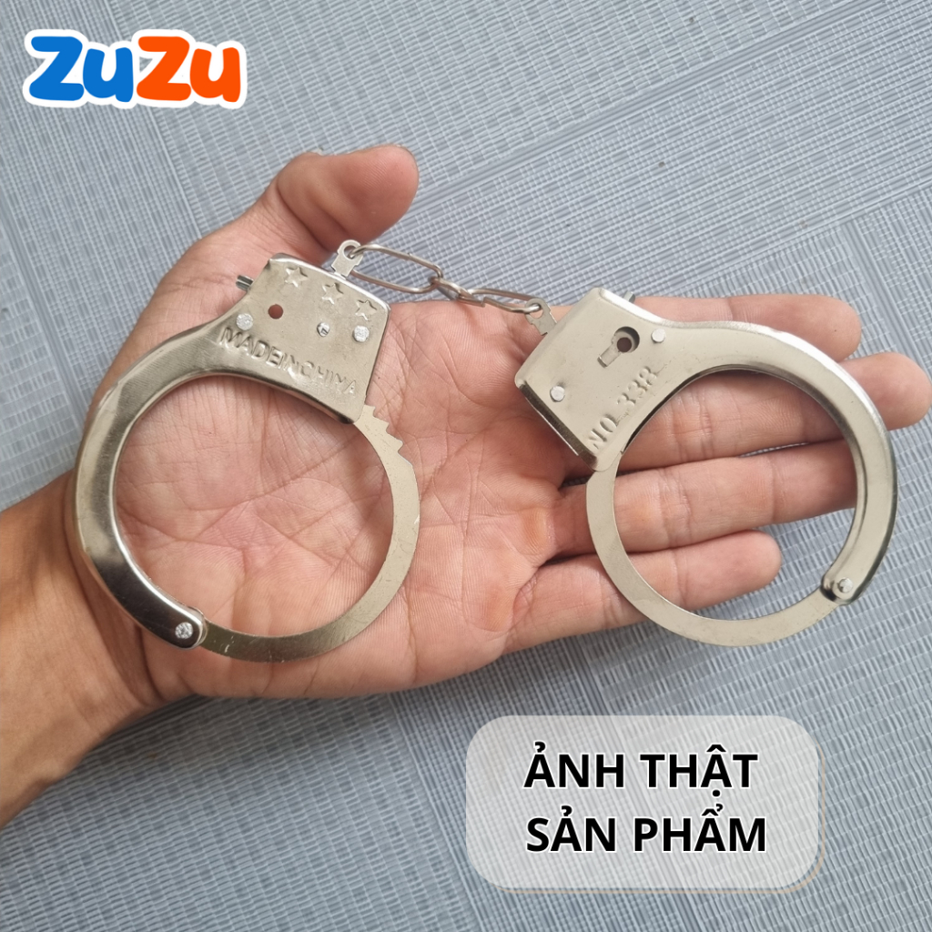 Vòng Tay Đôi Thép Vòng Tay Cặp Kim Loại Còng Số 8 Hóa Trang Diễn Kịch