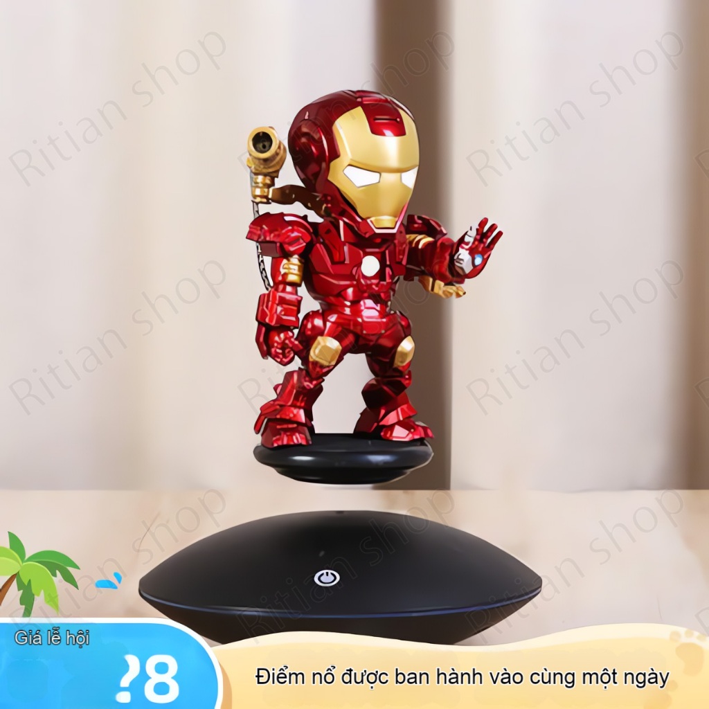 Đồ trang trí bay lên từ tính khỉ công nghệ đen Người Sắt Mô hình Người Nhện