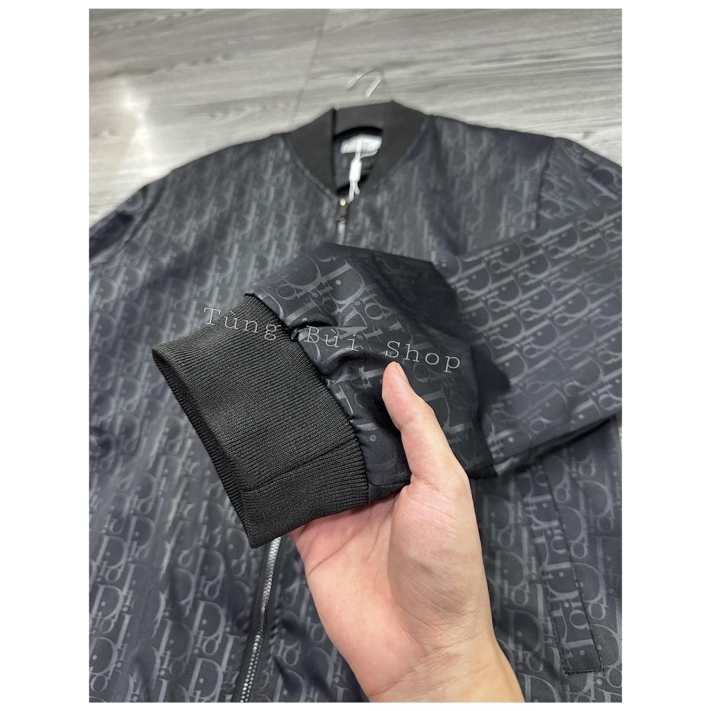 Áo Khoác Bomber Dio Họa Tiết Vân Chìm New 2023, Áo Khoác Bomber Nam Nữ Siêu Cấp Dệt Vân Chìm