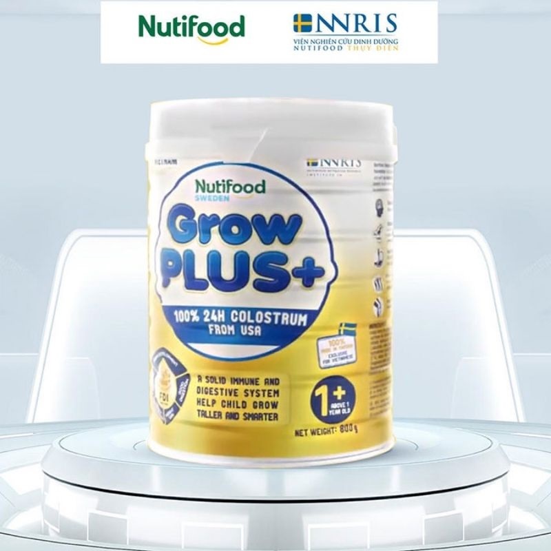 (Combo siêu rẻ) sữa bột Nuti Grow plus (Growplus) vàng sữa non 24h số 0+/1+ trọng lượng 800g