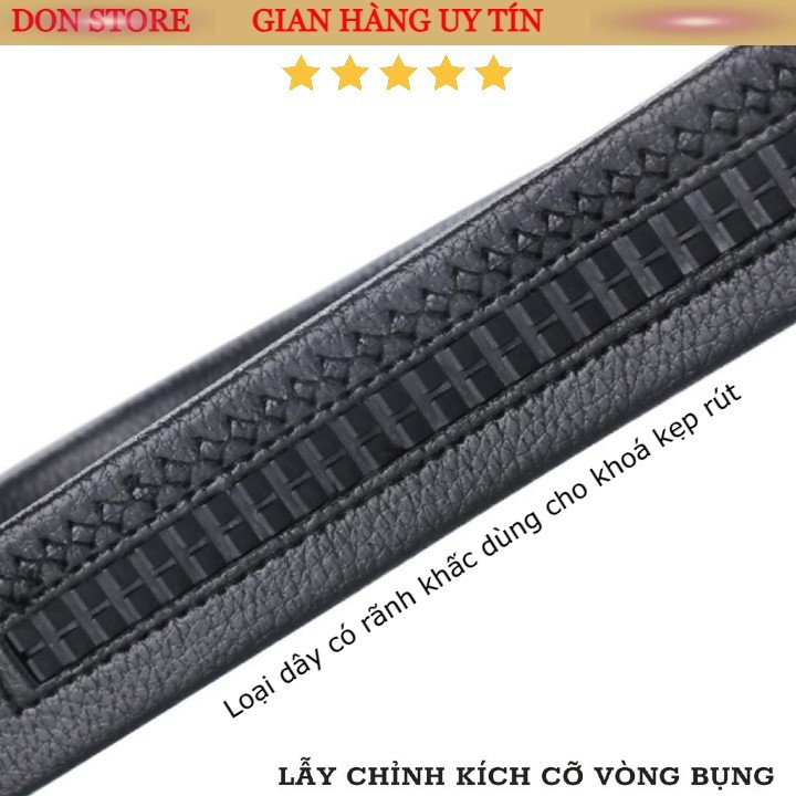 Dây Lưng Nam Dây Khấc Da PU Cho Khóa Kẹp