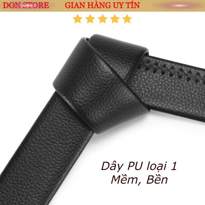 Dây Lưng Nam Dây Khấc Da PU Cho Khóa Kẹp