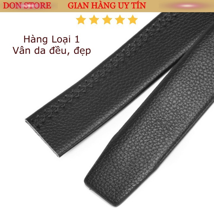 Dây Lưng Nam Dây Khấc Da PU Cho Khóa Kẹp