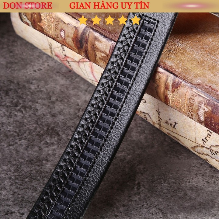 Dây Lưng Nam Dây Khấc Da PU Cho Khóa Kẹp