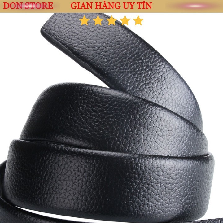 Dây Lưng Nam Dây Khấc Da PU Cho Khóa Kẹp