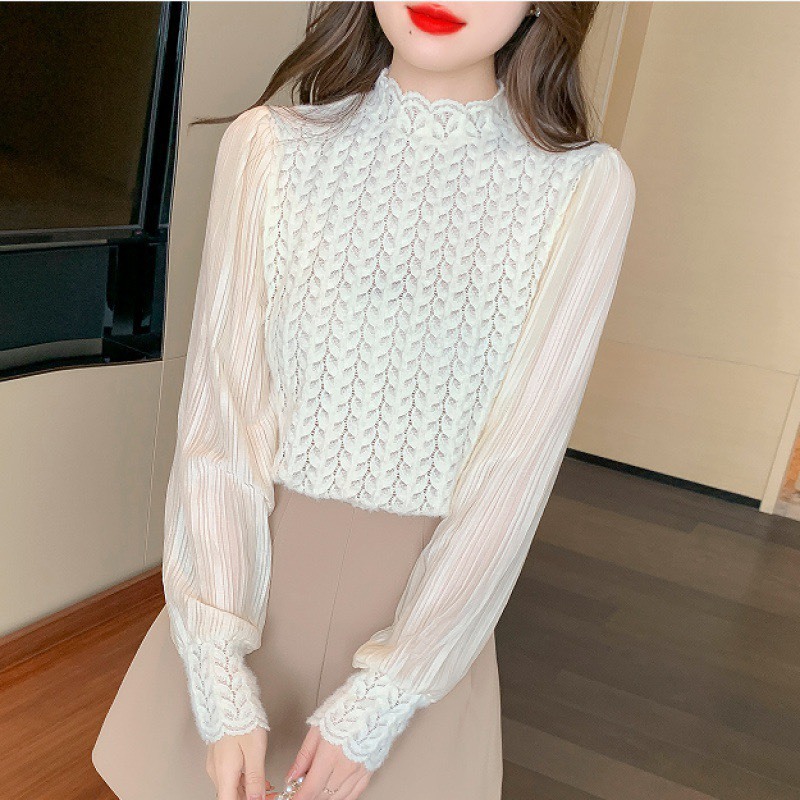 Áo len ren SEFA tay bồng siêu hot FA2225-2-2