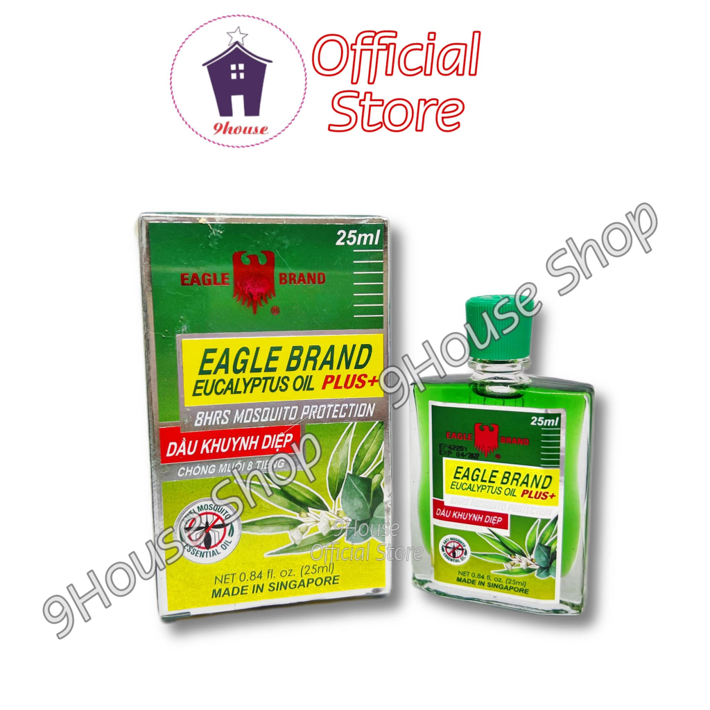 (Mới-Vàng)01 Chai Dầu Khuynh Diệp Chống & Giảm Các Vết Côn Trùng Con Ó Eagle Brand Singapore 25ml (Sơ Sinh & Phụ Nữ Có T