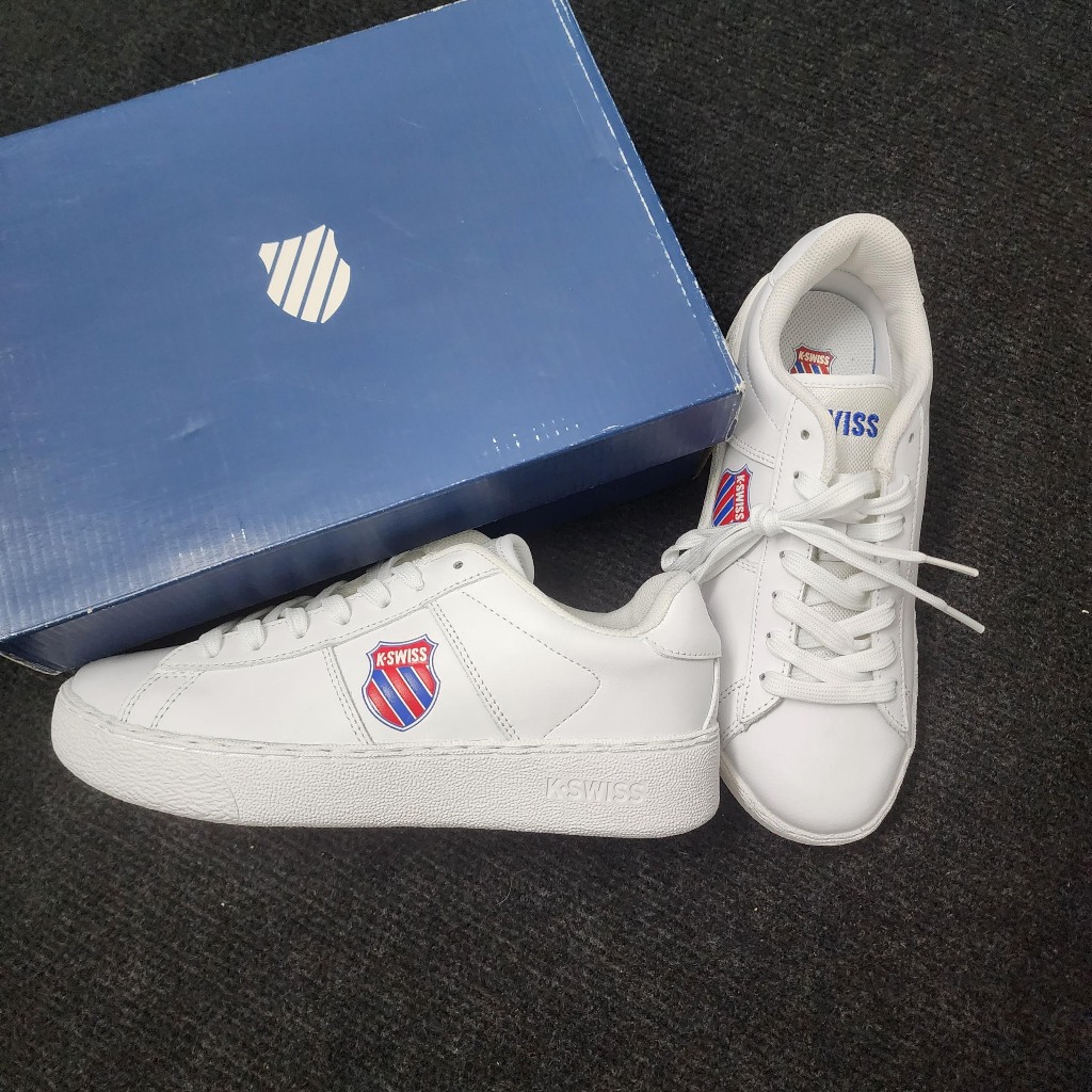 Giày Kswiss cổ thấp nam nữ da trắng