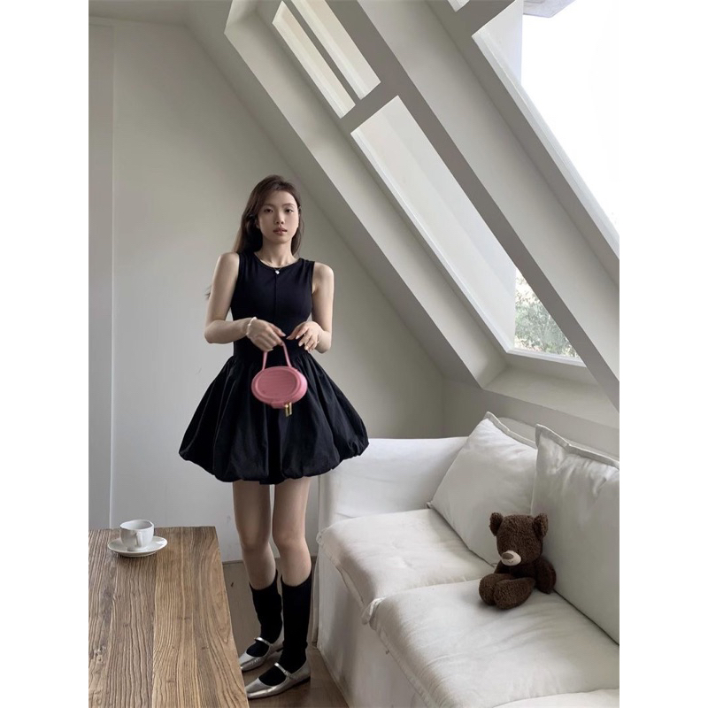 Đầm bí ba lỗ dáng xoè phong cách hàn quốc hot trend