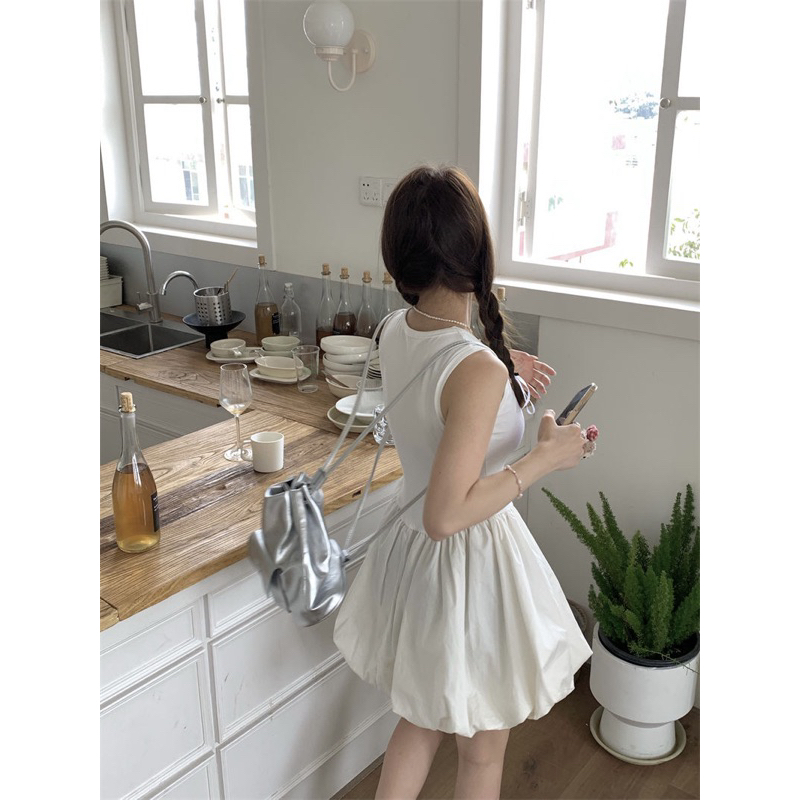 Đầm bí ba lỗ dáng xoè phong cách hàn quốc hot trend