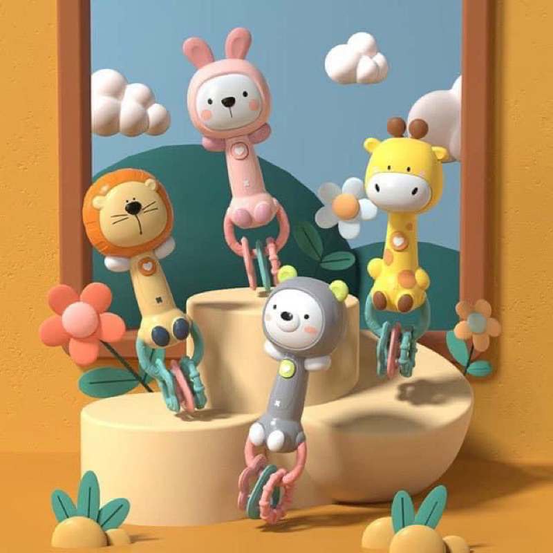 Xúc xắc xoay kiêm gặm nướu phát nhạc, đèn ngủ