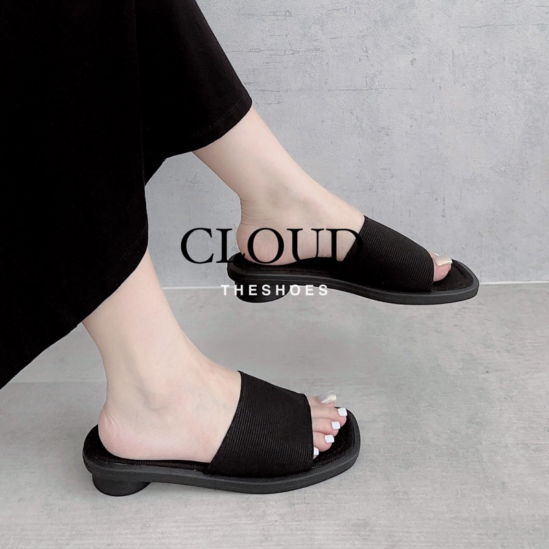 Dép nữ quai ngang bản ngang to đế 3cm