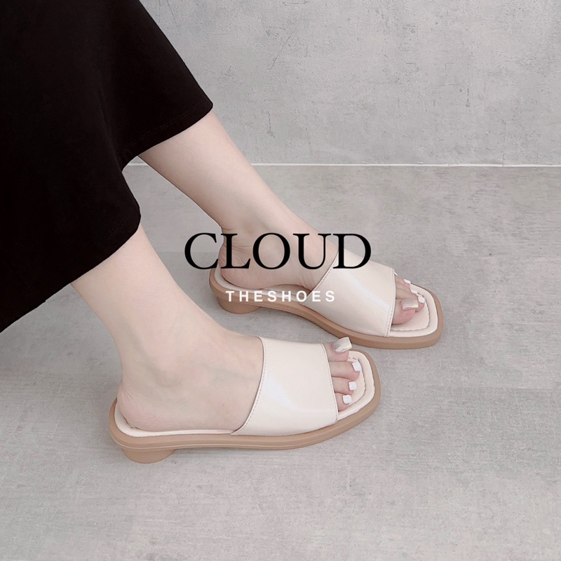 Dép nữ quai ngang bản ngang to đế 3cm