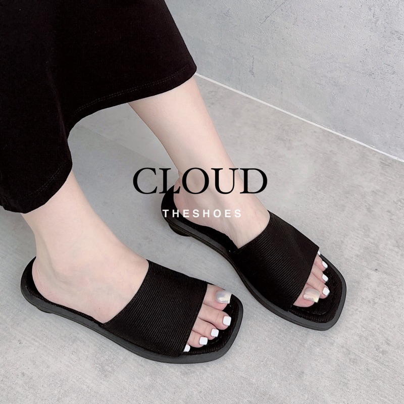 Dép nữ quai ngang bản ngang to đế 3cm