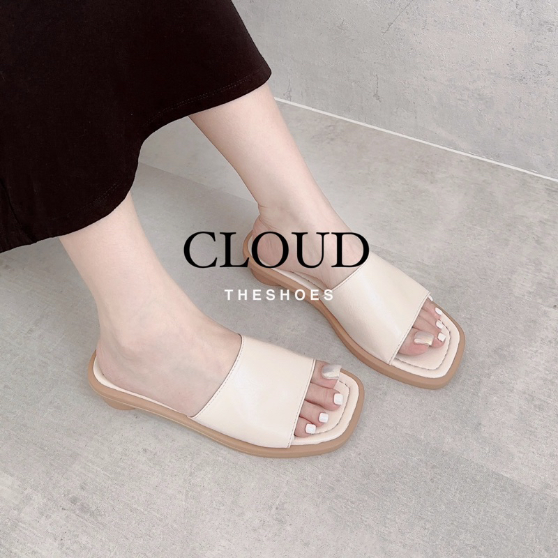 Dép nữ quai ngang bản ngang to đế 3cm