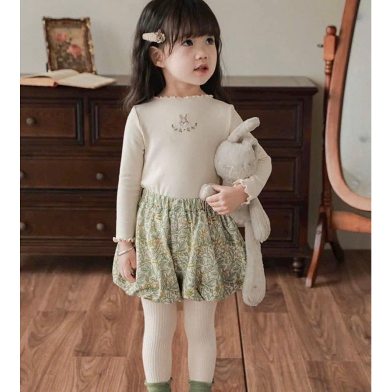 SET 3 ÁO GIỮ NHIỆT THÊU THỎ CHO BÉ GÁI