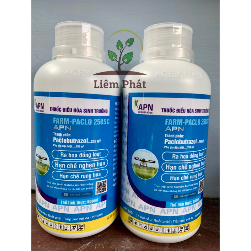 Điều hoà sinh trưởng Farm paclo 250SC chai 500ml của An phát nông